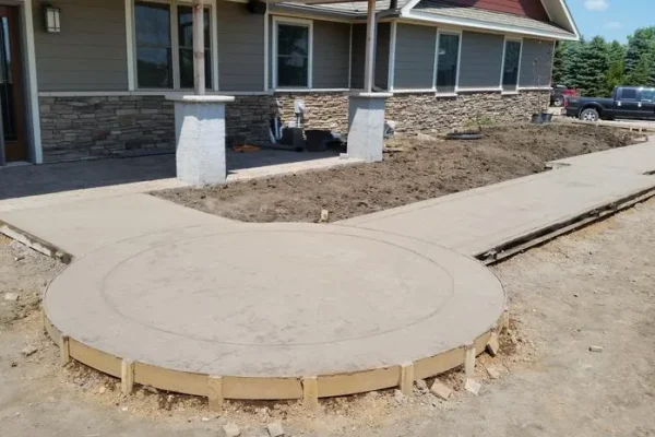 Circular concrete patio foundation – Concrete Construction